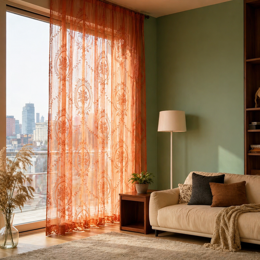 Orange Curtains
