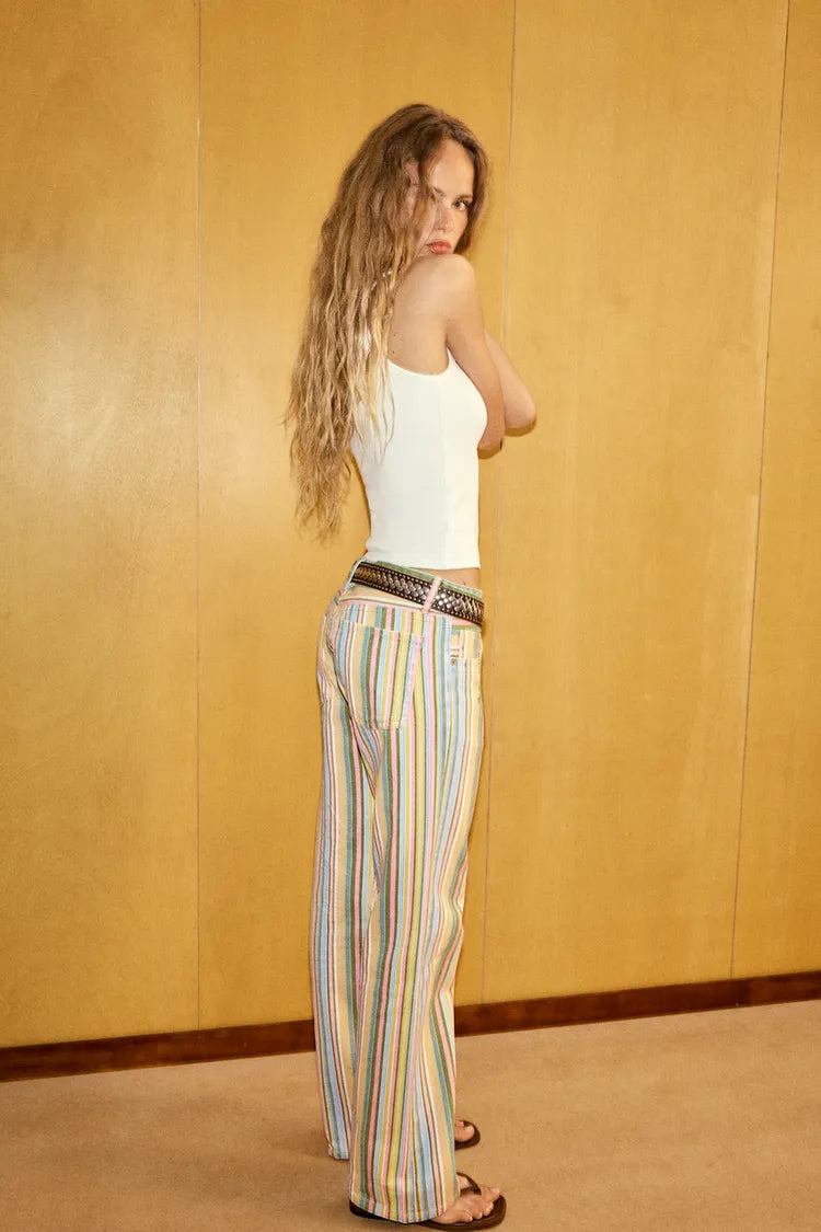 Low Rise Wise Leg Jeans