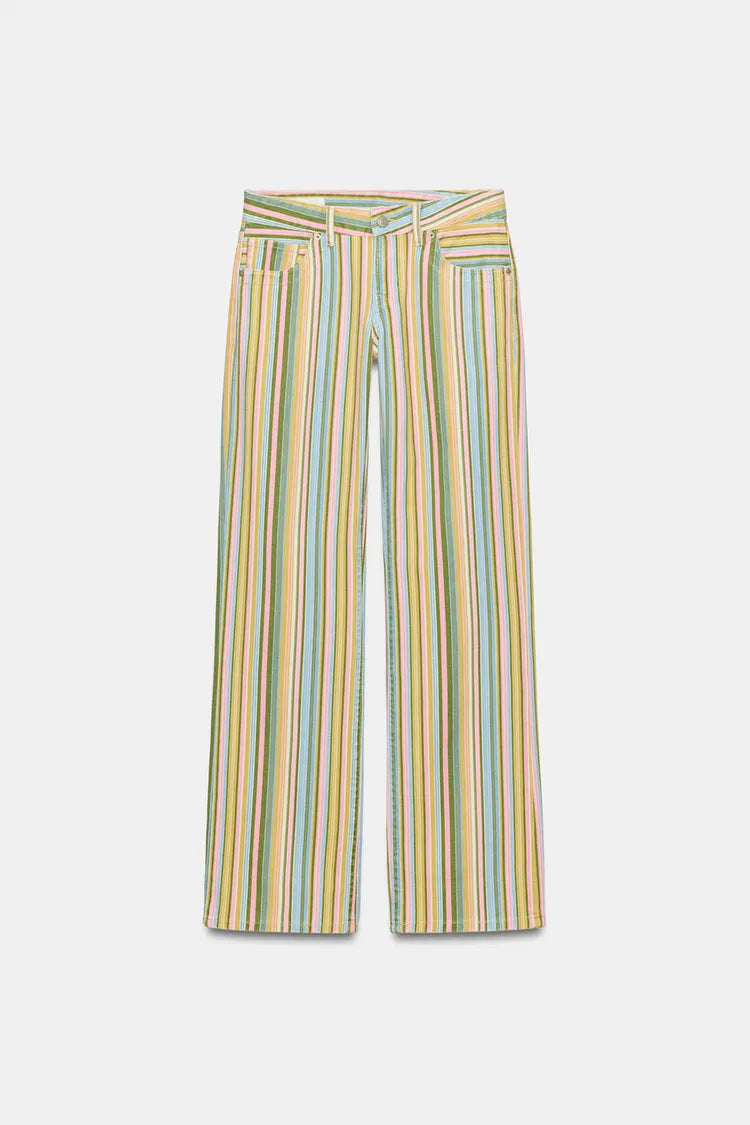 Low Rise Wise Leg Jeans