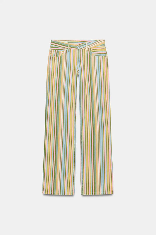 Low Rise Wise Leg Jeans