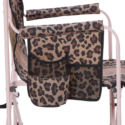 Pink Leopard Print Outdoor Chair