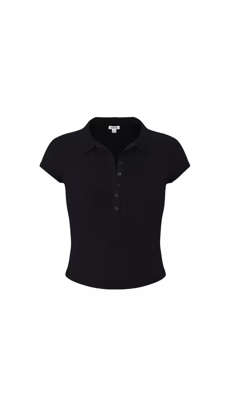 Sleek Short Sleeve Polo Top