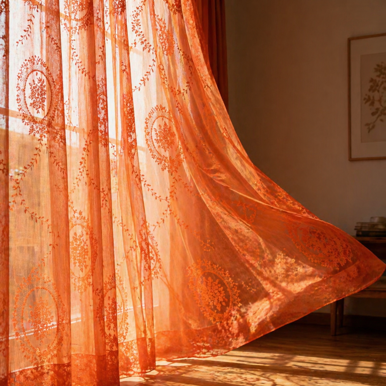 Orange Curtains