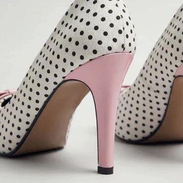 Lulu Polka Dot Bow Heels