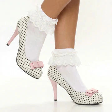 Lulu Polka Dot Bow Heels