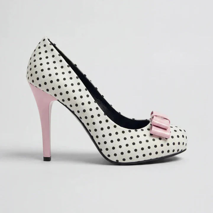 Lulu Polka Dot Bow Heels